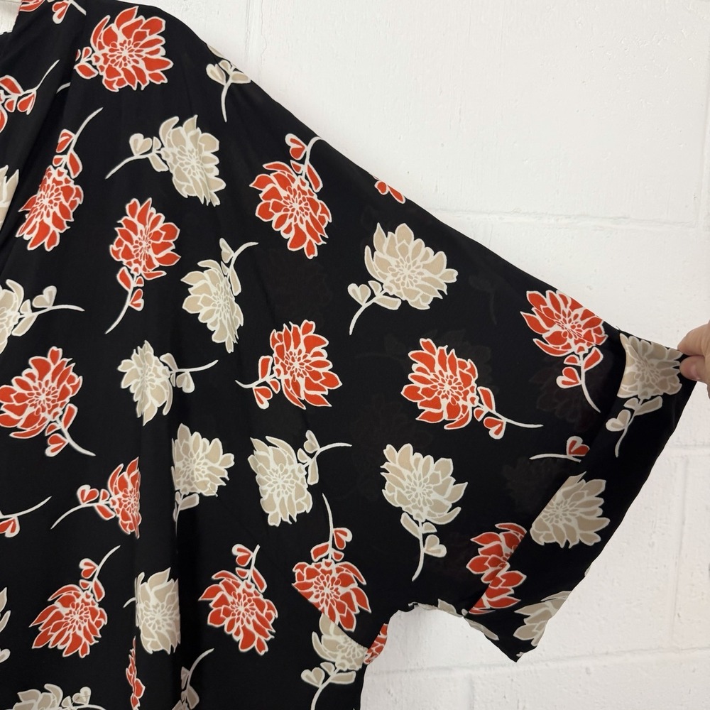 Calvin Klein Popover Tunic Top Floral V-Neck Flowy Colorful Plus Size Office 3X - Picture 5 of 12